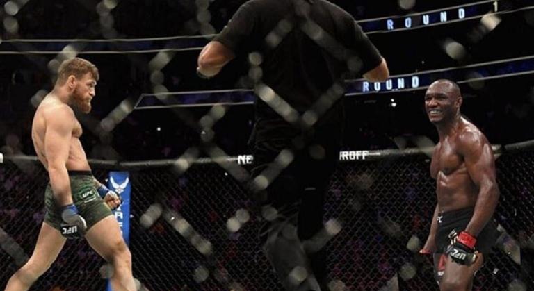 Conor McGregor believes UFC champ Kamaru Uman copied his Floyd Mayweather call out when he challenged Canelo