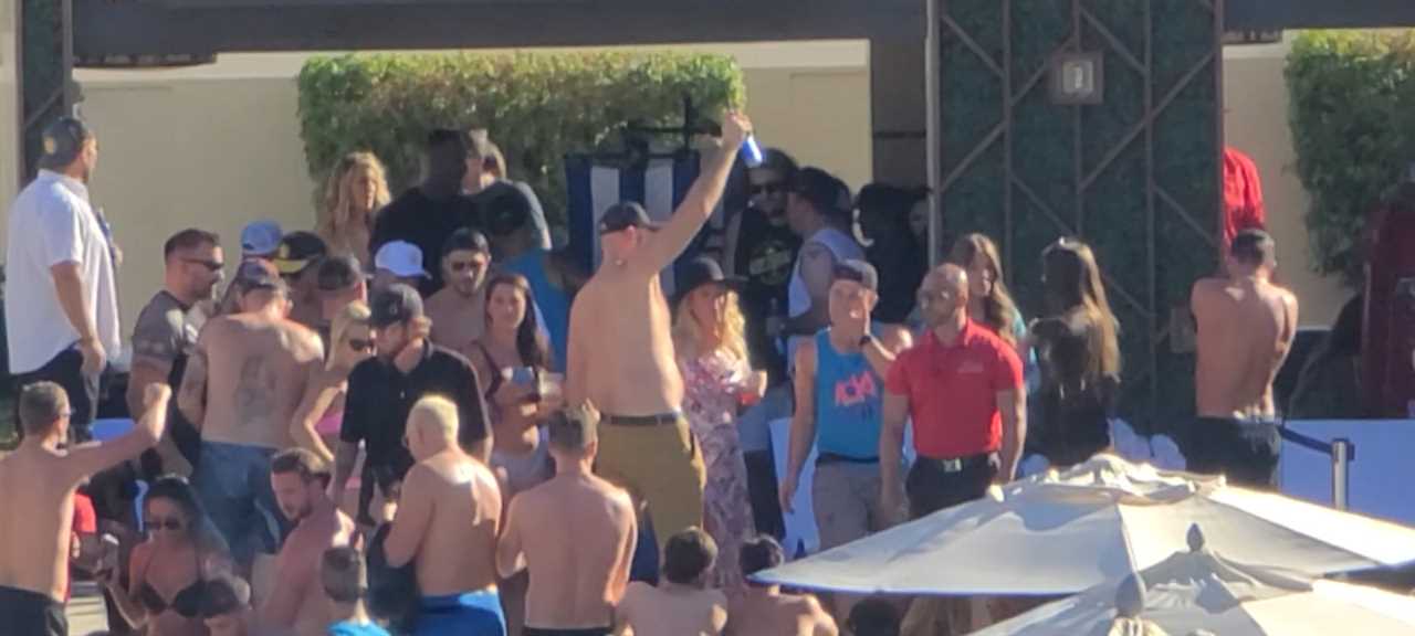 Tyson Fury enjoys a pool party with his wife Paris, brother Tommy, and friends while he displays the scars of war alongside Deontay Wilder
