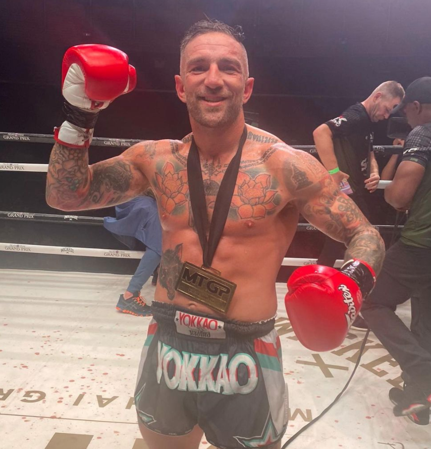 After an 18-month hiatus, Liam Harrison is back at Muay Thailand Grand Prix with a successful return
