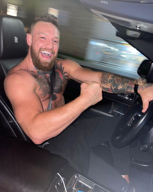 Conor McGregor boasts of his wealth while driving a convertible Rolls-Royce around Miami