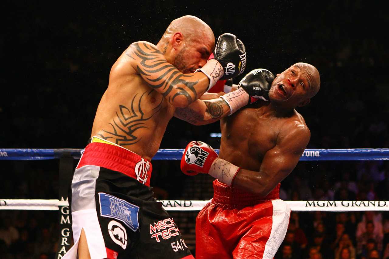 Floyd Mayweather defeated 15 WORLD CHAMPION Boxers in a row, before Conor McGregor's 2017 retirement fight.