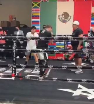 Manny Pacquiao's son Emmanuel Jr., 20 years old, trains with Canelo Alvarez, a superstar in the field of athletics. He hopes to follow his father's footsteps.