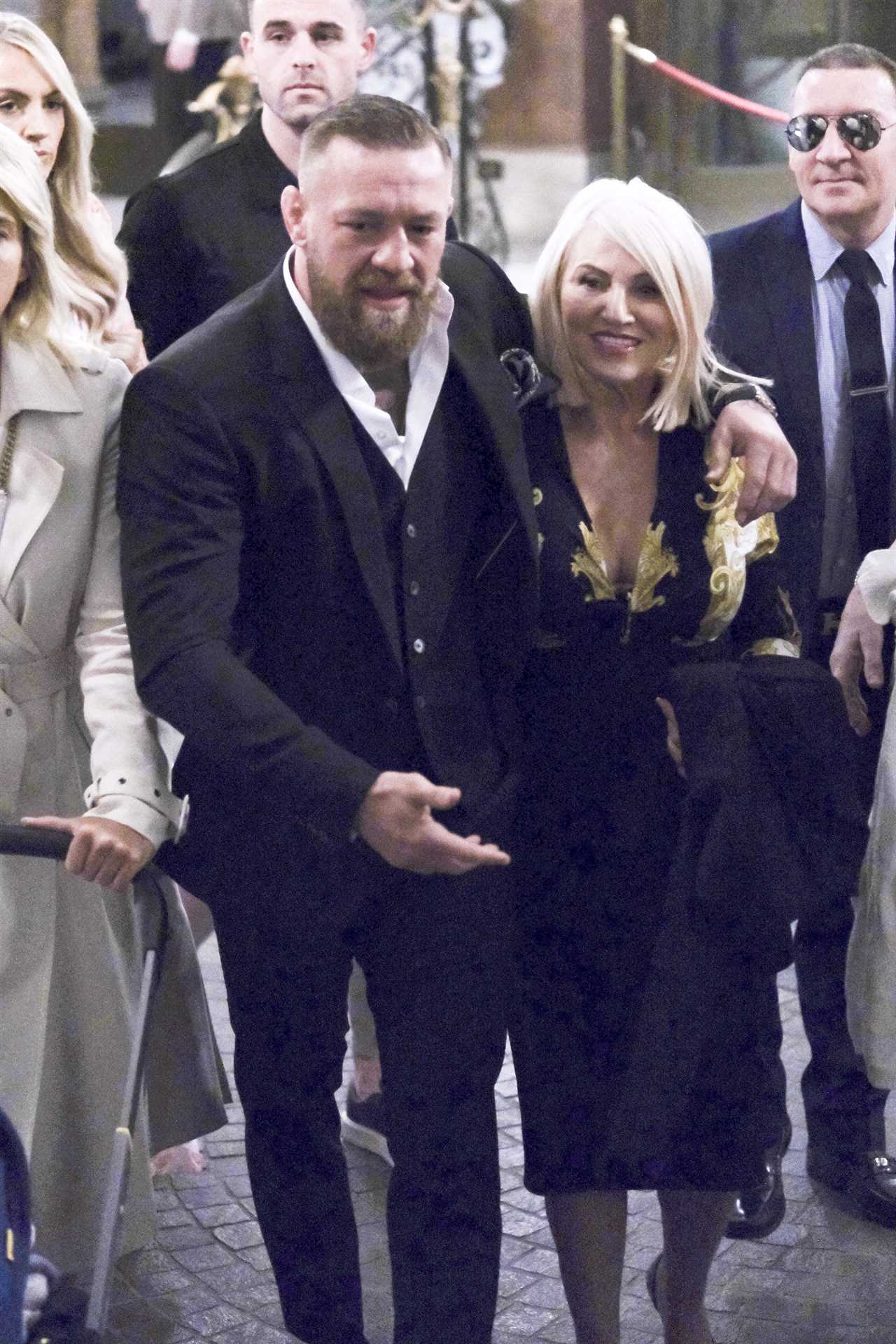 Conor McGregor and Dee Devlin, their fiancee, have a ceremony at the Vatican to mark Rian's christening.
