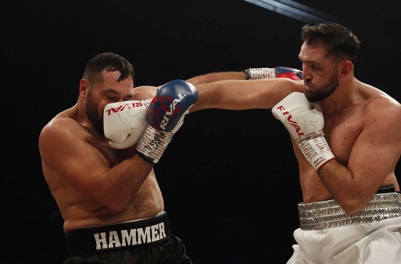 Hughie Fury beats Christian Hammer to submission and then fancies scrapping with Derek Chisora, a fan favorite