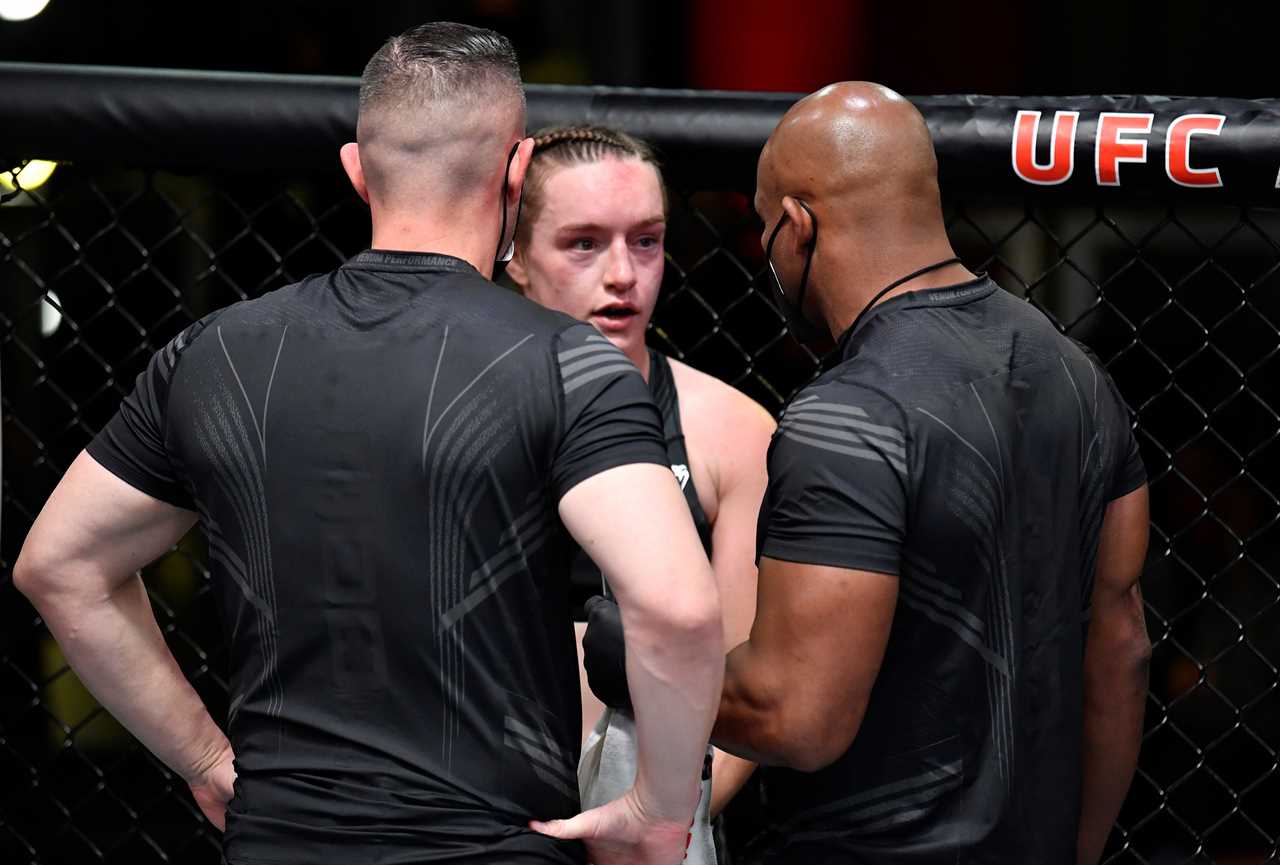 UFC star Aspen Ladd had to apologise to his coach for the 'harsh corner work' during her loss to Norma Dumont in main event