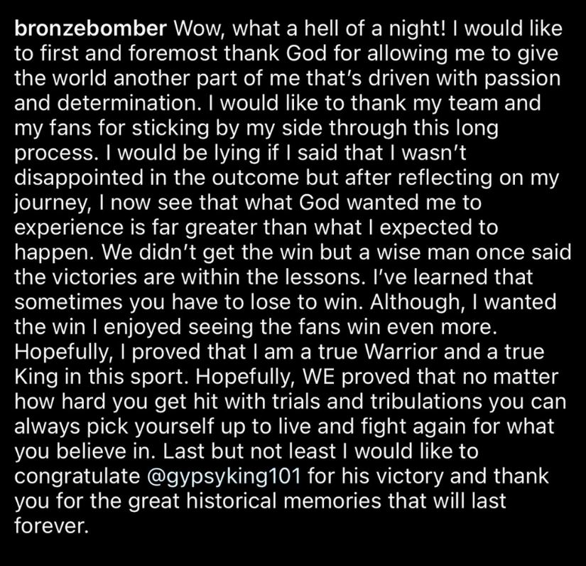 Deontay Wilder's secret message to Tyson Fury following their epic trilogy fight
