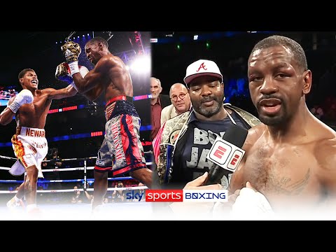 POST-FIGHT Jamel Herring reacts after his 10th round loss to Shakur Stevenson
