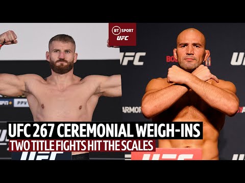 UFC 267 Ceremonial Weigh Ins: Two title fights were on the scales!