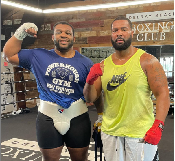 Jarrell Miller trains with UFC stars at MMA Gy while serving a drugs ban but eyes boxing back to fight Tyson Fury