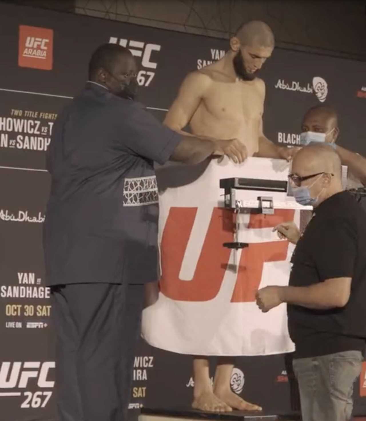 After a bizarre weigh-in at UFC 267, Khamzat Chimaev was accused of cheating by MMA fans