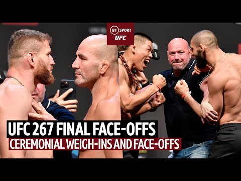 UFC 267 Final Faceoffs and Ceremonial Weigh-ins