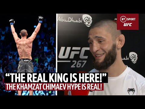Khamzat Chimaev after a sensational display at UFC 267