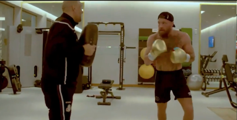 Conor McGregor is motivated by Glover Teixeira, 42,'s impressive UFC 267 title victory as he returns to padwork after an injury