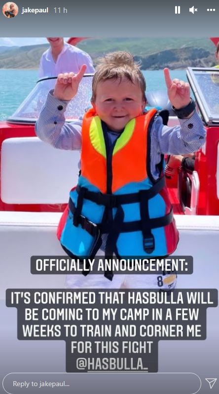 Jake Paul reacts when Tyson Fury helps 'Little Timmy for the December fight. Hasbulla jokes that Jake will be there.