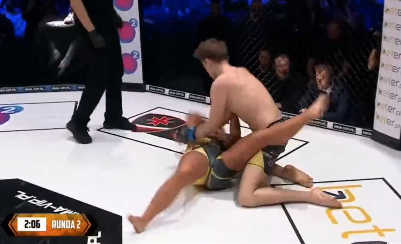 MMA fans are disgusted by the brutal beating of a female fighter in a Polish inter-gender match.