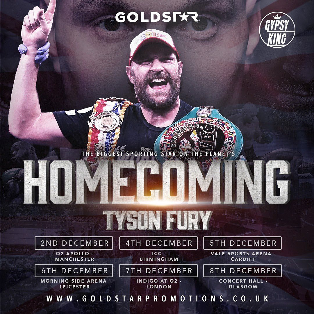 Tyson Fury looks elegant in his PS560 Versace shoes, suit jacket and suit jacket after his announcement of a UK tour.