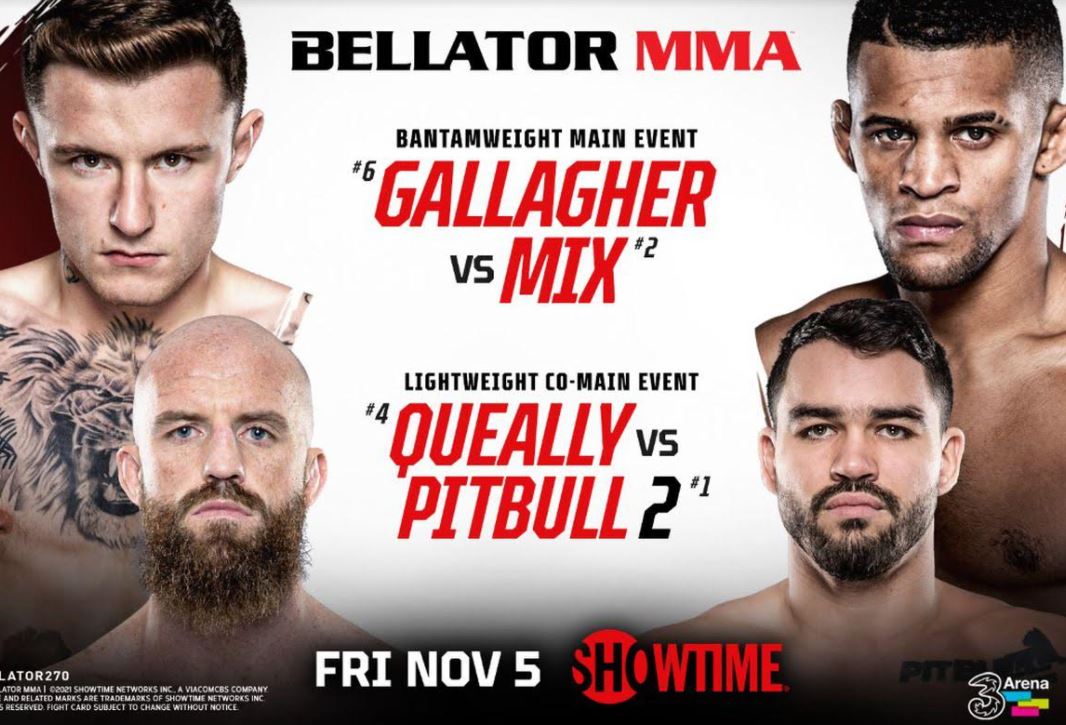 Bellator 270 Free: Live streaming, TV channel, fight card information for Pitbull vs Queally TOMORROW in Dublin