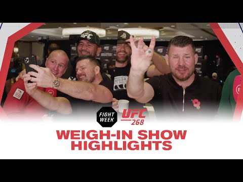 UFC 268 Weigh in Show Best Bits Aljo On Yan, Glover Teixeiras, Chris Weidman, and Bisping's Eye!