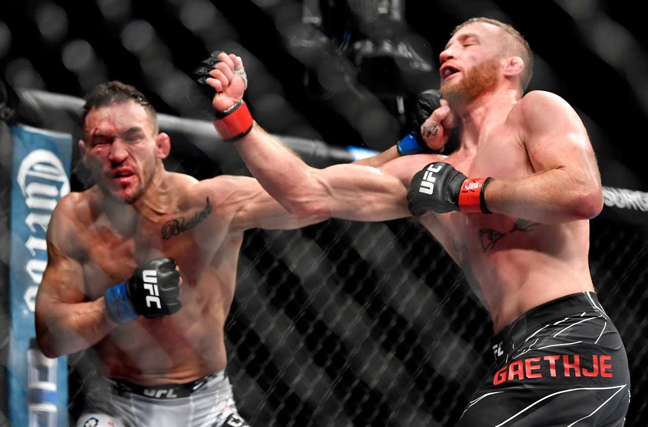 Justin Gaethje makes Michael Chandler look like a bloody mess after his brutal UFC 268 win. BOTH fighters were taken to the hospital.