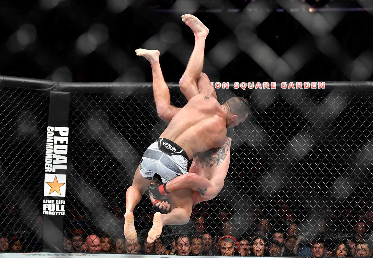 Justin Gaethje makes Michael Chandler look like a bloody mess after his brutal UFC 268 win. BOTH fighters were taken to the hospital.