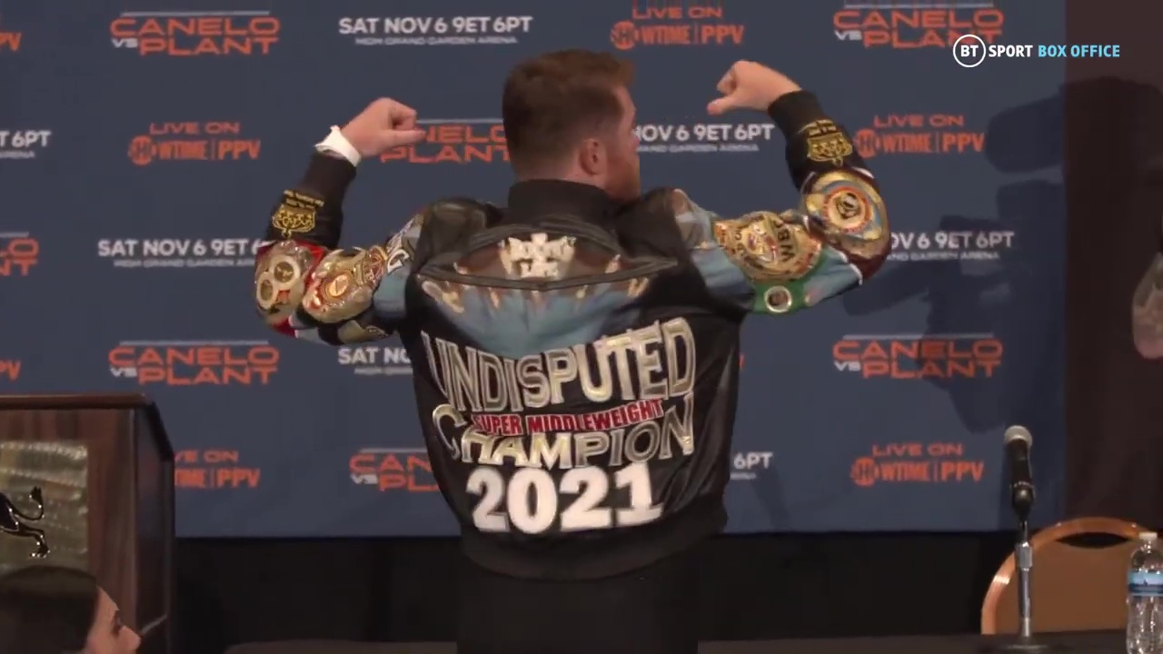 Caleb Plant was confident Canelo Alvarez would beat him, so he ordered a special jacket called 'undisputed' in advance.