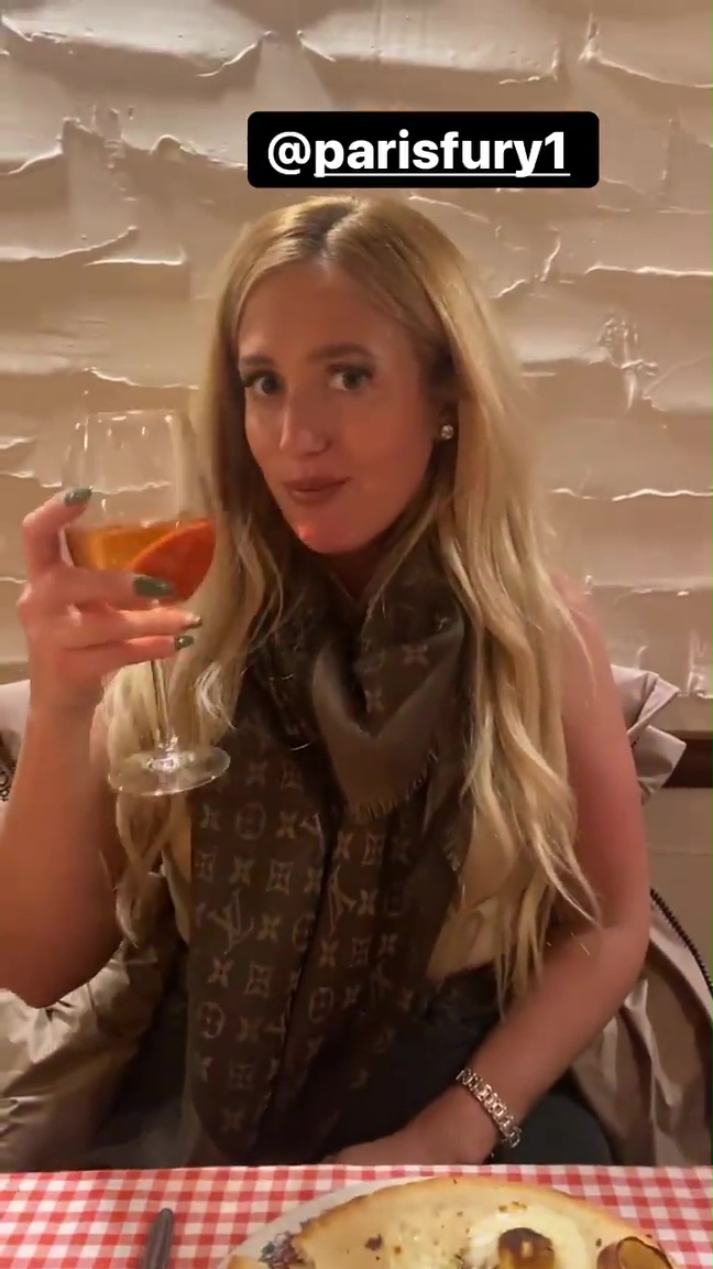 After taking two women on an eight-hour booze bender, Tyson Fury enjoyed a romantic date night with Parisian wife.