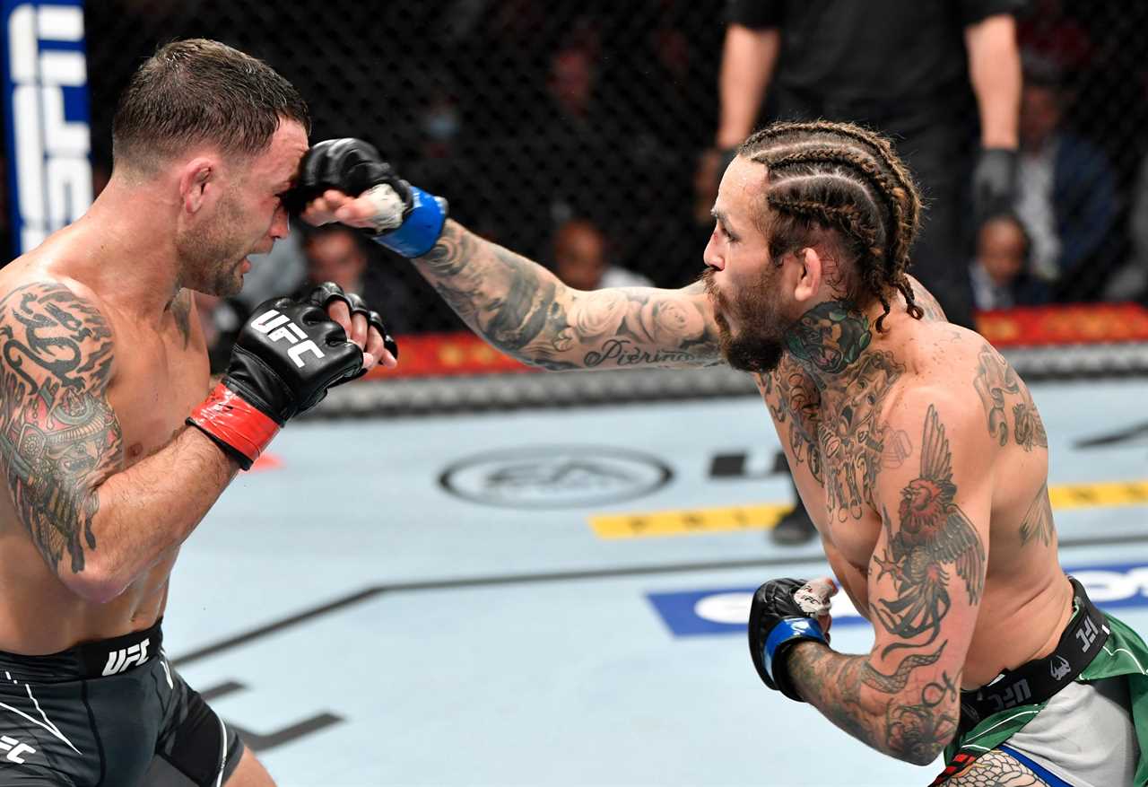 Frankie Edgar, UFC's ace, looks completely different after being kicked in the face by Marlon vera just before brutalKO