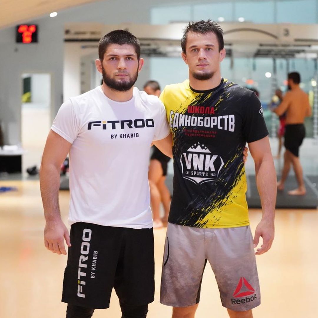 Khabib Nurmagomedov's MMA cousin Usman is being pursued by police after he 'hitting a police officer with his vehicle at the airport'