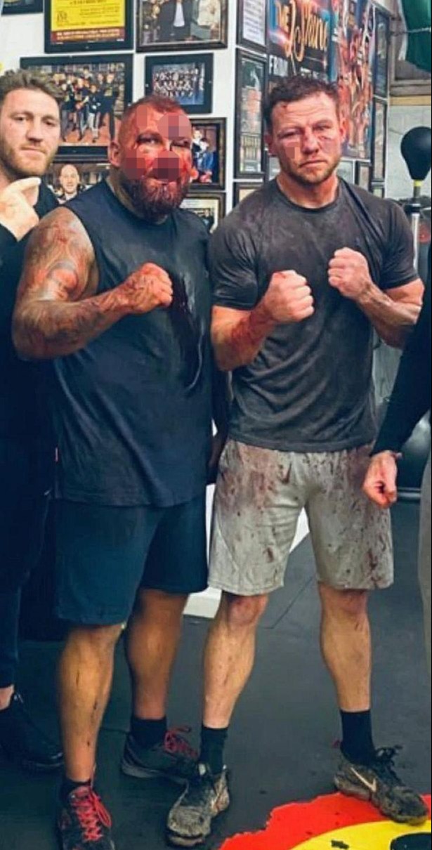 After shocking footage of brawl at boxing gym, naked knuckle fighters are left covered in blood
