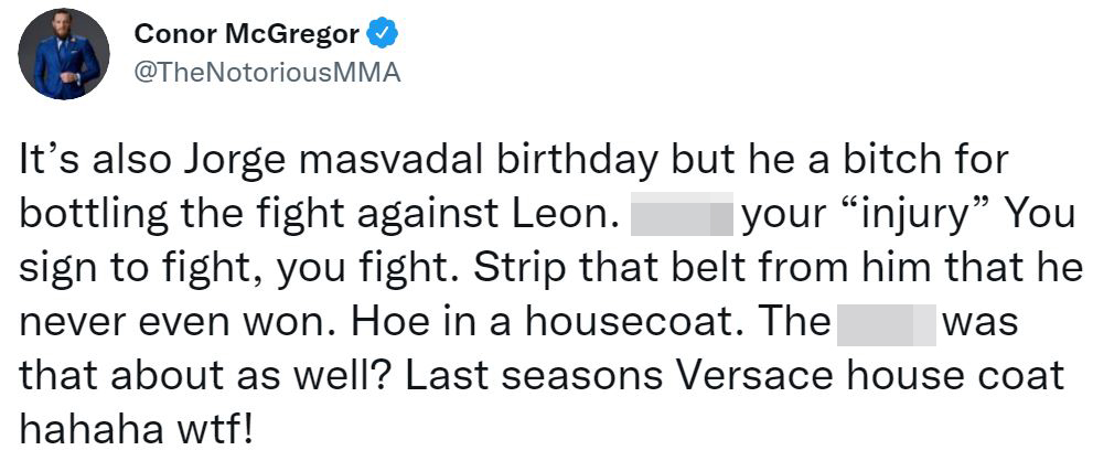 Kamaru Usman tells Conor McGregor be quiet and that Notorious cries about injuries after a dig at Jorge Masvidal