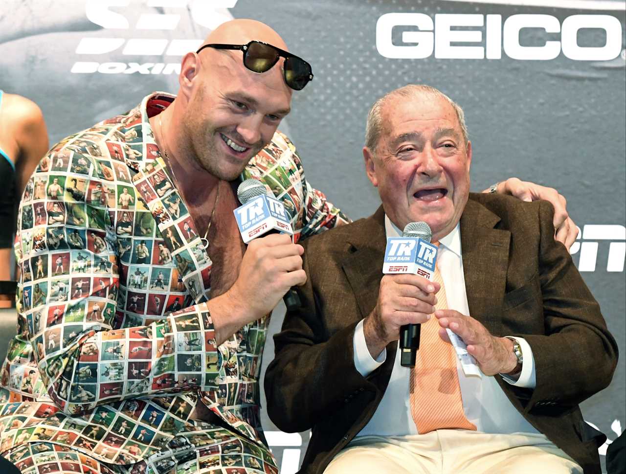 Tyson Fury ‘may end up fighting’ Dillian Whyte but wants unification showdown against Oleksandr Usyk, says Bob Arum