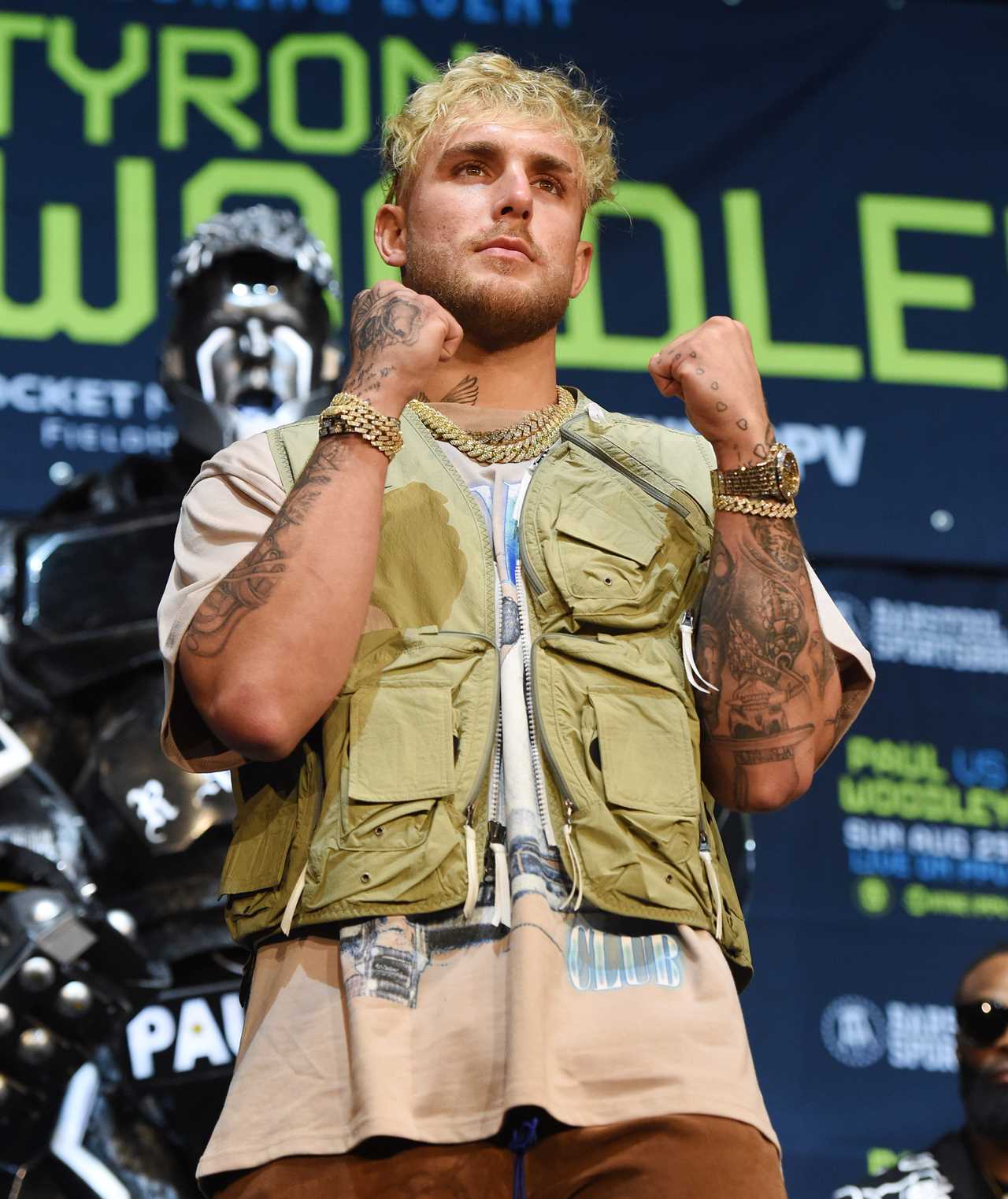 Jake Paul was challenged by Claressa Shields, women's champion, to a $100,000 winner-takes-all sparring session