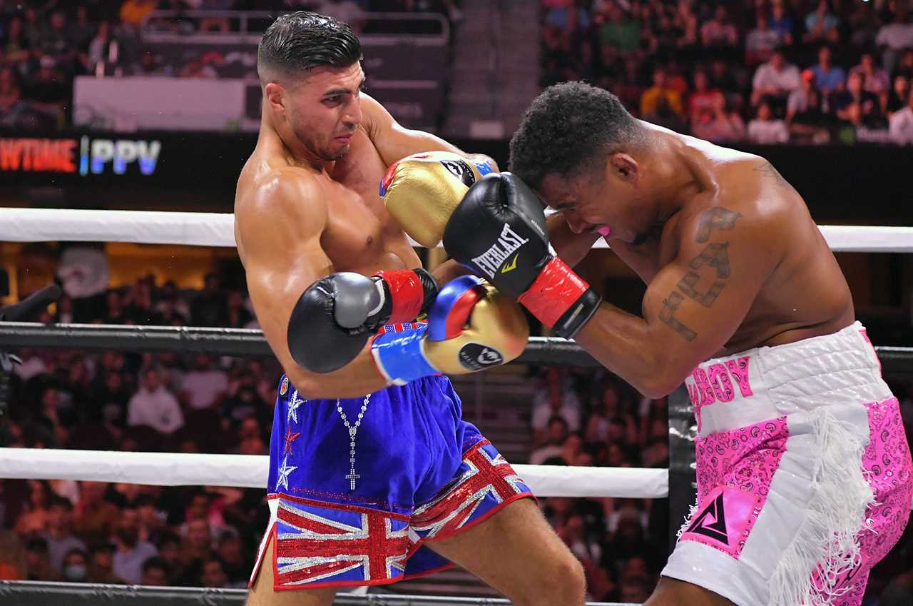 Jake Paul promises to embarrass Tommy Fury's whole family, Tyson included, as he performs a grueling neck exercise