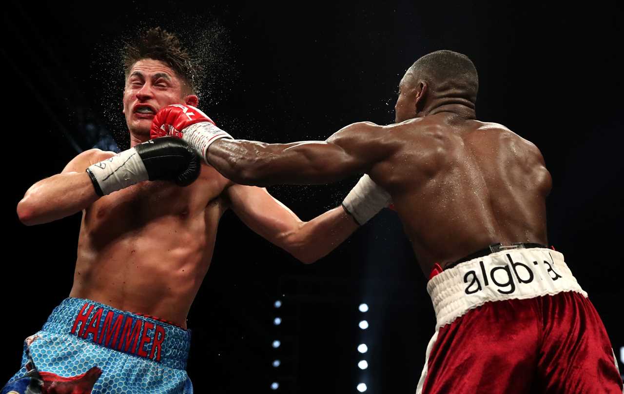 Tyson Fury grunts as his cousin Hosea Burton, along with dad John, bro Hughie and Joseph Parker, suffers a brutal and bloody death