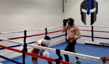 As Jake Paul fights, Tommy Fury shows off his skillful defense against 6ft 7in boxer.