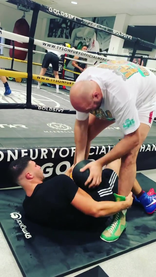 Tyson Fury is 'terrorizing' Jake Paul via Instagram messages, as he trains Tommy for a grudge match.