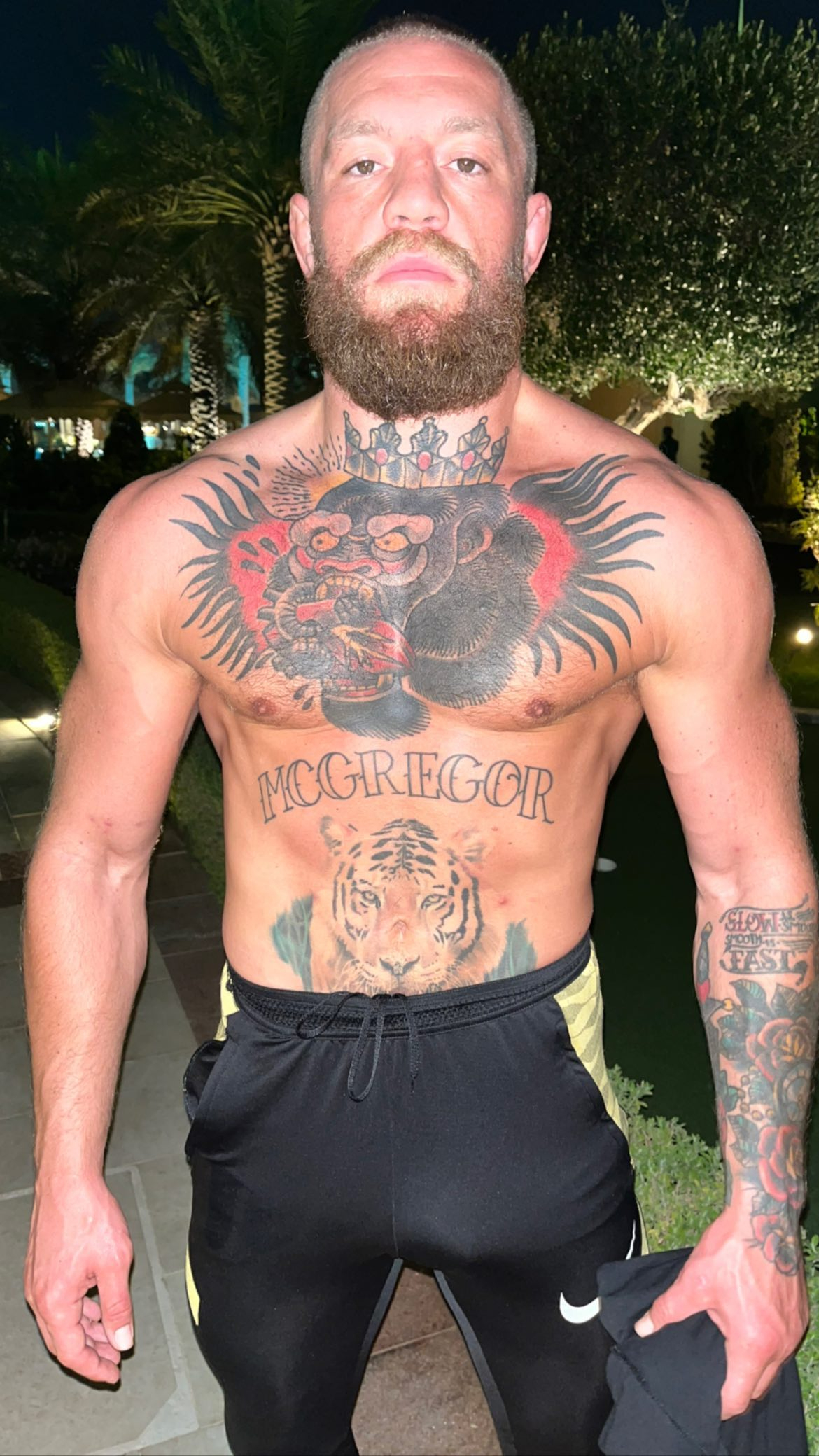 Conor McGregor's incredible physique shows after his'strengthtraining '..., but UFC fans are stunned by his massive 'bulge'