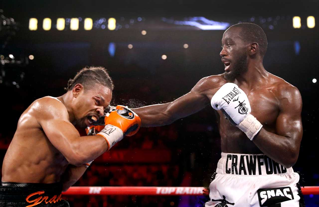 See Terence Crawford's reaction to Shawn Porter's brutal KO just seconds before.