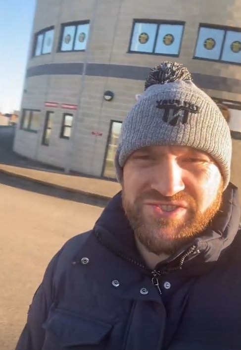 Tyson Fury completes a 'hard training session before going on a UK tour with dad John, before the ring return next January