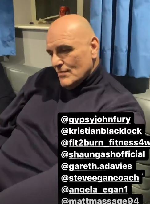 Tyson Fury completes a 'hard training session before going on a UK tour with dad John, before the ring return next January