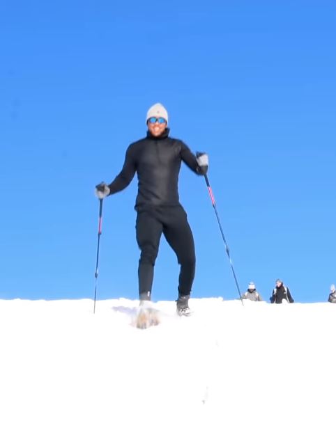 Watch Anthony Joshua take a skiing trip in the USA... and a heavyweight star takes a hilarious tumble in the snow