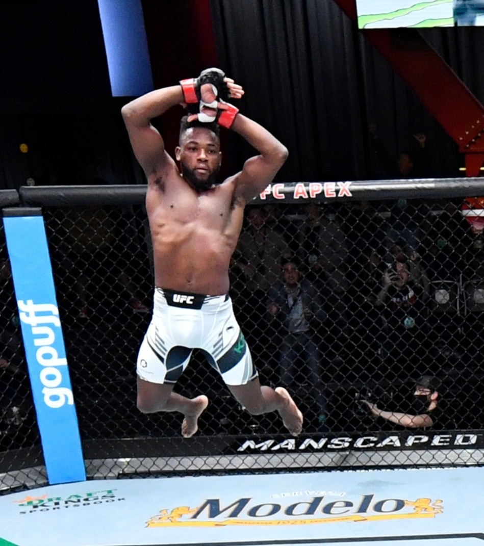 Watch MMA star Manel Kae copy Man Utd star Cristiano Rojo's'siu’ celebration after UFC Vegas 44's brutal win