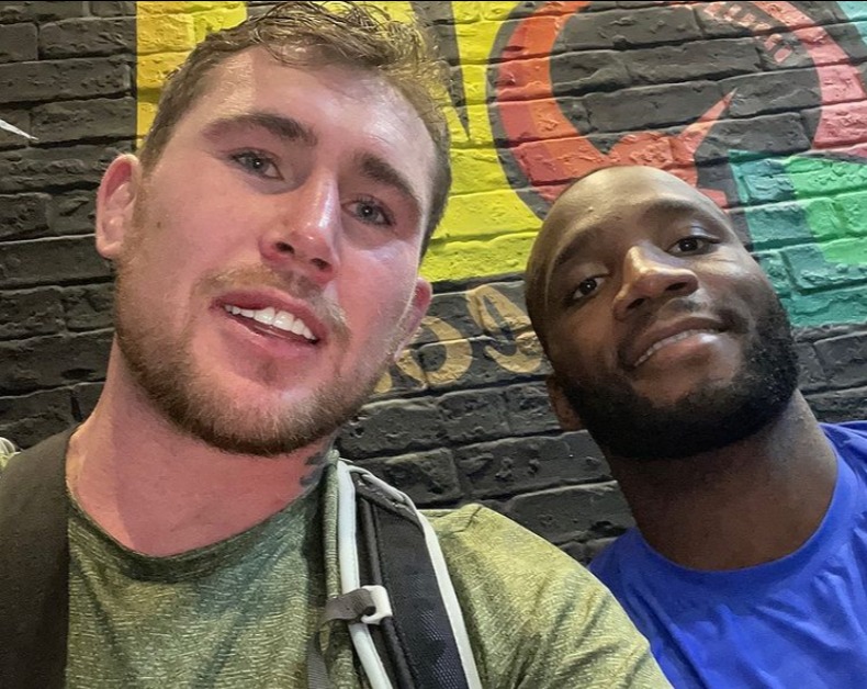 UFC star Leon Edwards slaps Brit rival Darren Till during sparring, as they prepare for their return fights