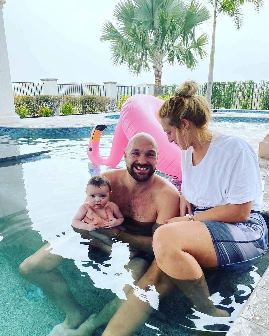 Paris tells Tyson Fury that Paris is a'smiley mummy' to her during a well-earned vacation. Paris smiles in adorable family photos with Athena, their baby girl.