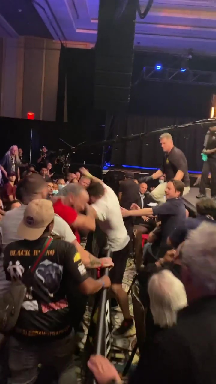 Ex-UFC star Mike Perry leaves broadcast table to fight with Julian Lane, bare knuckle fighter at BKFC Tampa