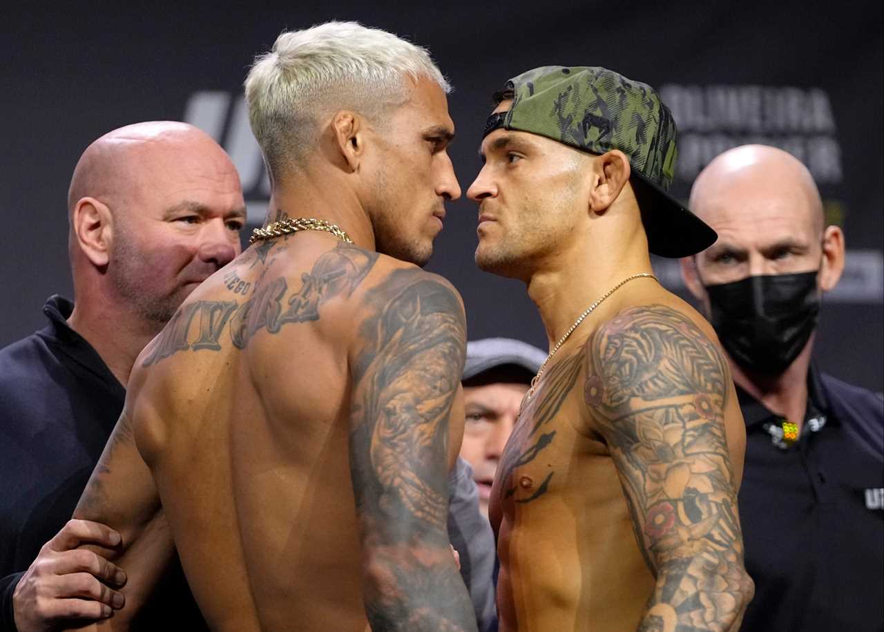After a heated face-off, Dustin Poirier gets fired up and declares it is his destiny to win the fight against Oliveira.