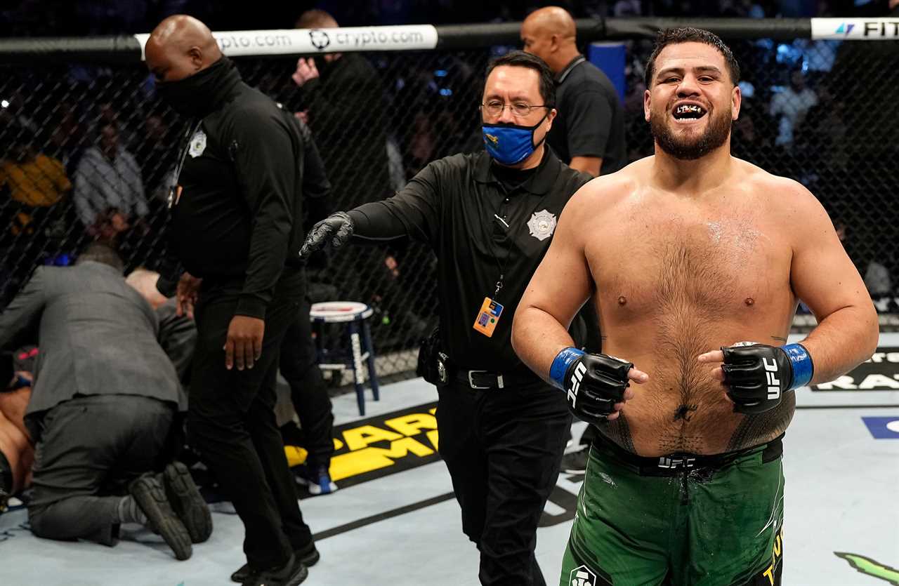 UFC 269: Tai Tuivasa sinks another beer-filled SHOEY in Vegas after brutal KO by Augusto Sakai