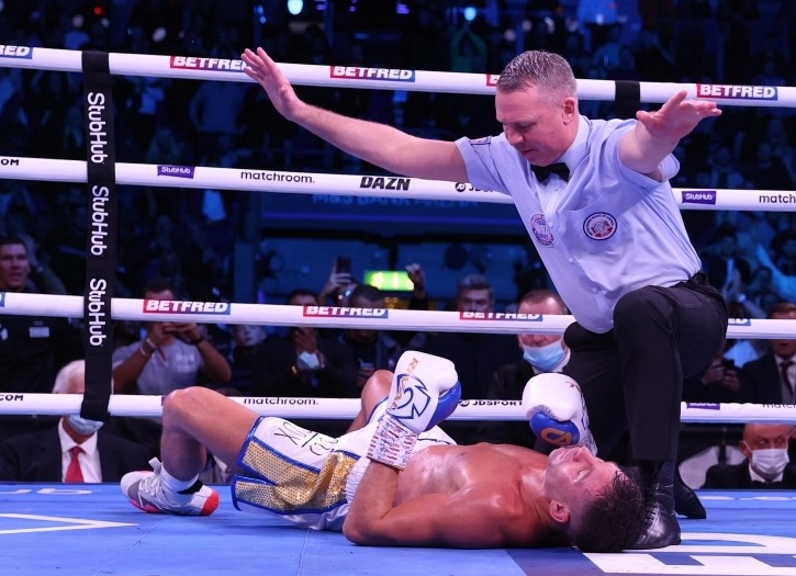 Conor Benn wins a vicious stoppage against Chris Algieri to claim the title of knockout of this year
