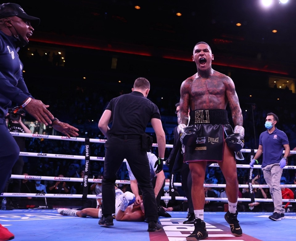Conor Benn wins a vicious stoppage against Chris Algieri to claim the title of knockout of this year