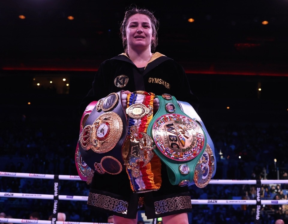 After easily defeating gritty Russian Firuza Shahova, Katie Taylor puts Amanda Serrano up for super-fight
